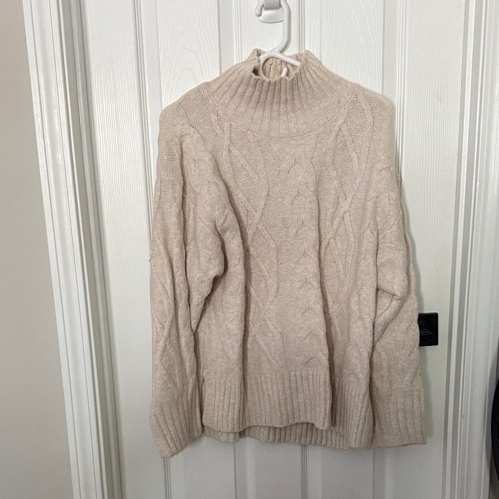 a new day Cream Turtleneck Sweater